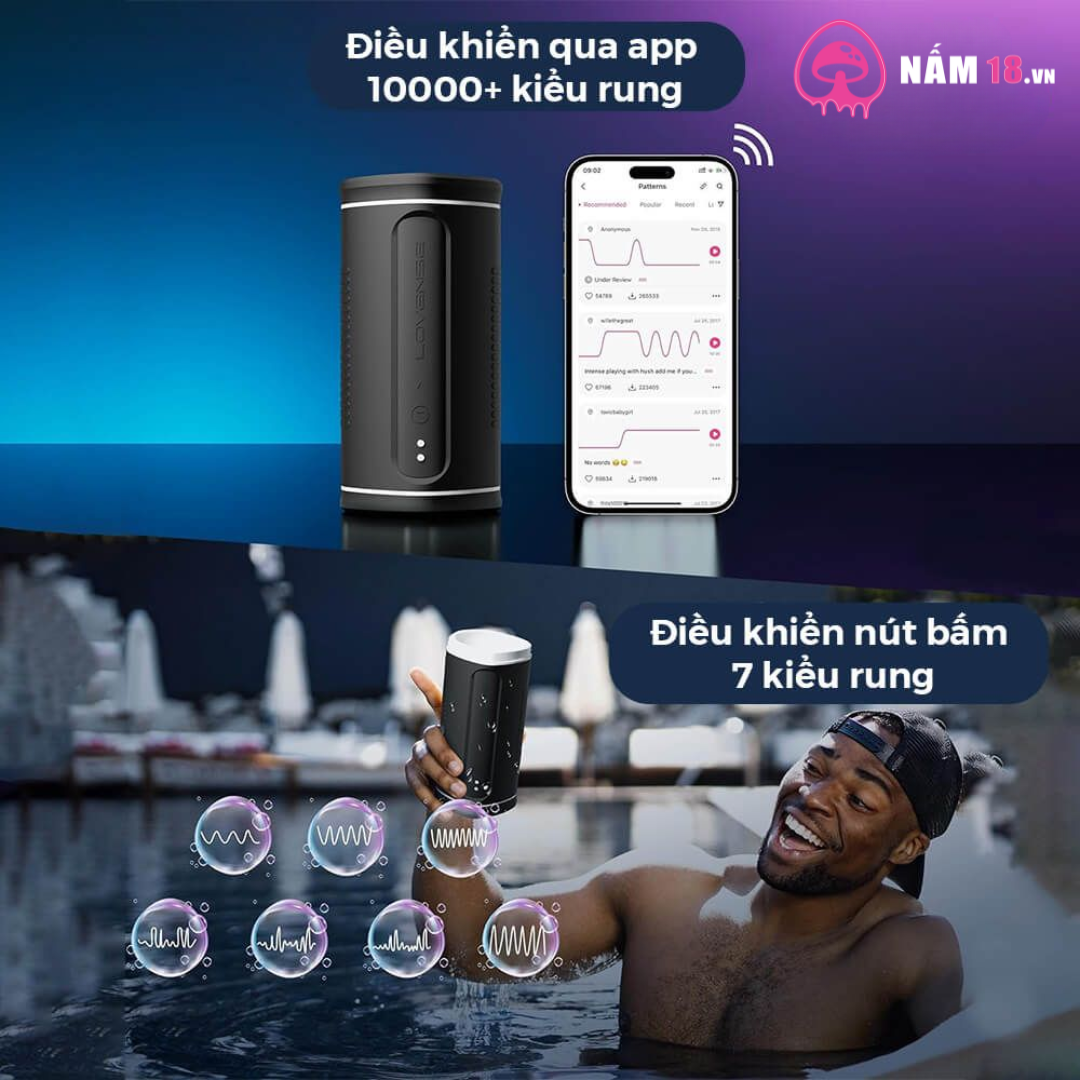 Âm Đạo Giả Lovense Calor Điều Khiển App