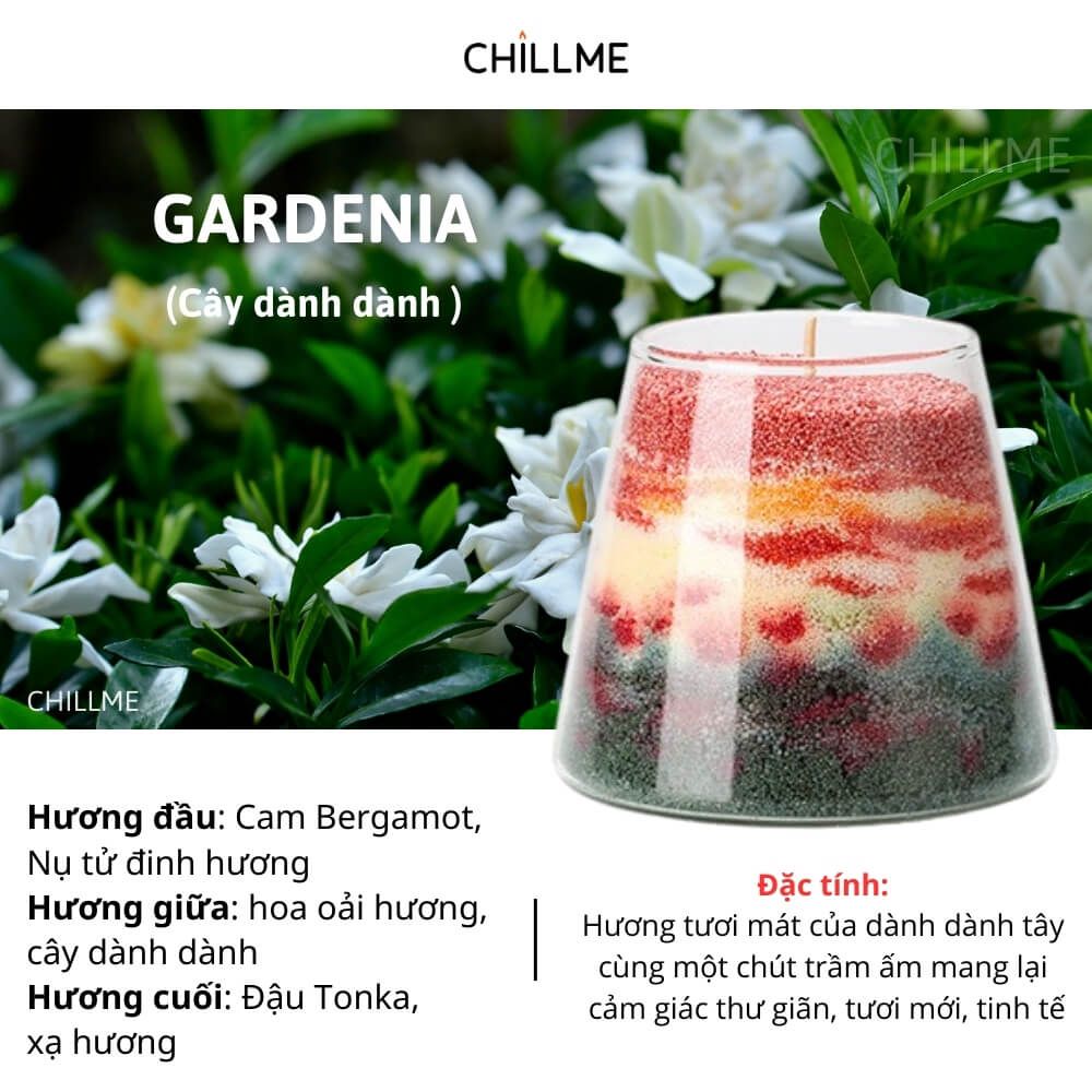 Nến thơm tranh cát Chillme handmade DIY làm quà tặng sinh nhật khử mùi phòng