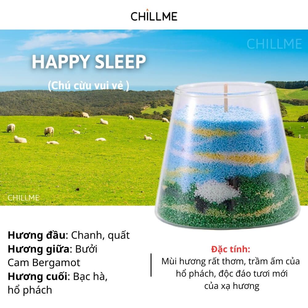 Nến thơm tranh cát Chillme handmade DIY làm quà tặng sinh nhật khử mùi phòng