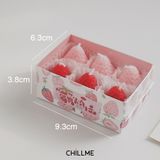 Set nến thơm tealight quả dâu tây Chillme phong cách Hàn Quốc dễ thương làm quà tặng sinh nhật decor trang trí
