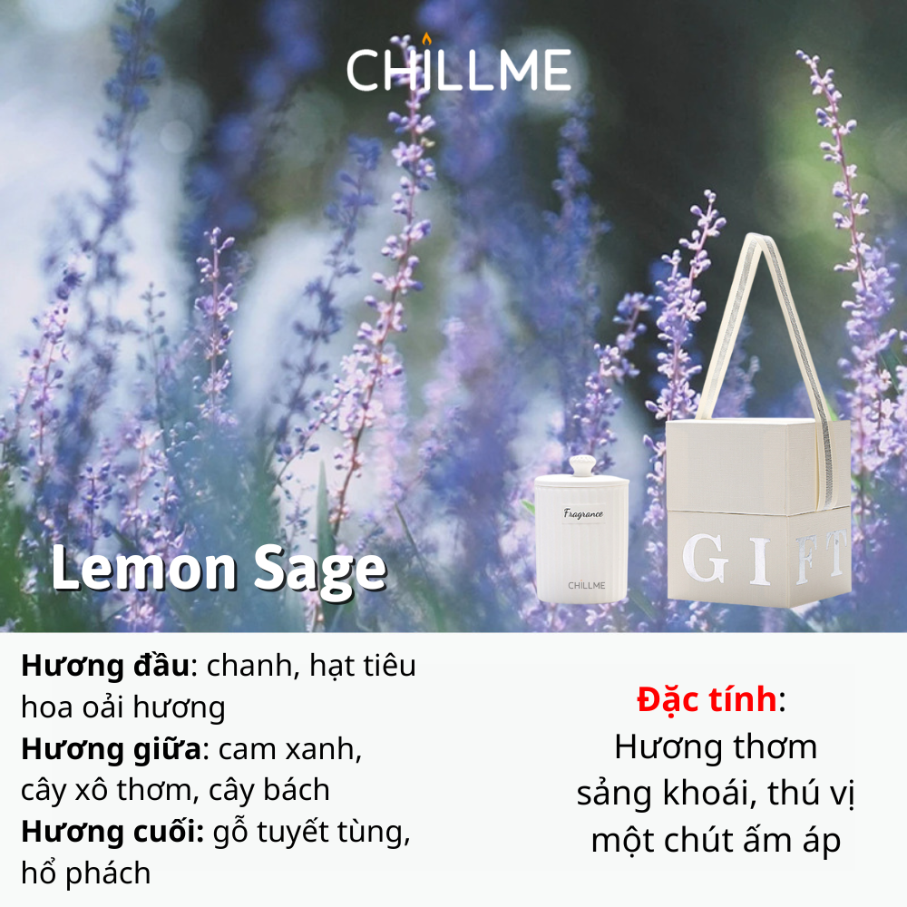  Nến thơm phòng quà tặng candle Chillme thạch cao thơm phòng ngủ decor khử mùi NTC01 