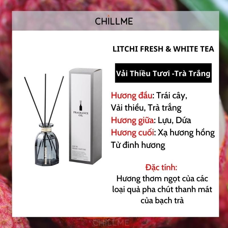  Tinh dầu thơm phòng thiên nhiên Chillme que gỗ khuếch tán hương cao cấp thư giãn sang trọng 120ml 