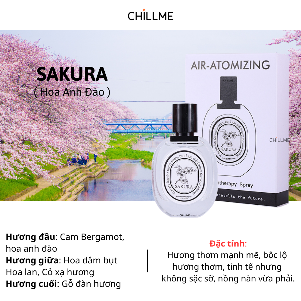  Xịt thơm quần áo Chillme hương nước hoa thơm mát 35ml 