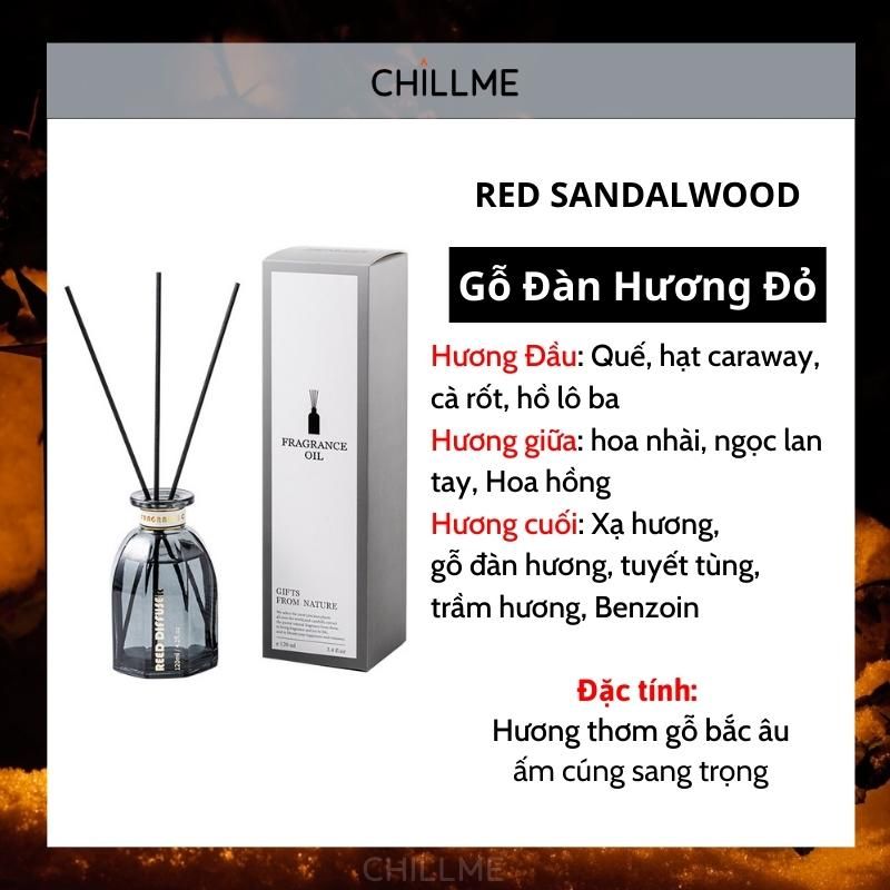  Tinh dầu thơm phòng thiên nhiên Chillme que gỗ khuếch tán hương cao cấp thư giãn sang trọng 120ml 