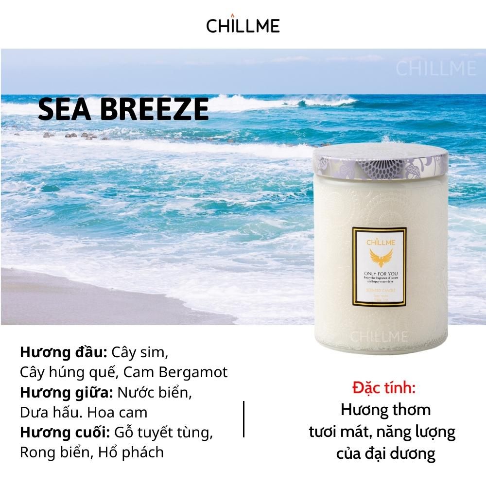  Nến thơm tinh dầu size L Chillme 785g sáp đậu nành không khói hương thơm thư giãn nhẹ nhàng 