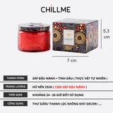 Nến thơm phòng tinh dầu size S Chillme khử mùi sáp đậu nành candles dễ ngủ thư giãn không khói sang trọng