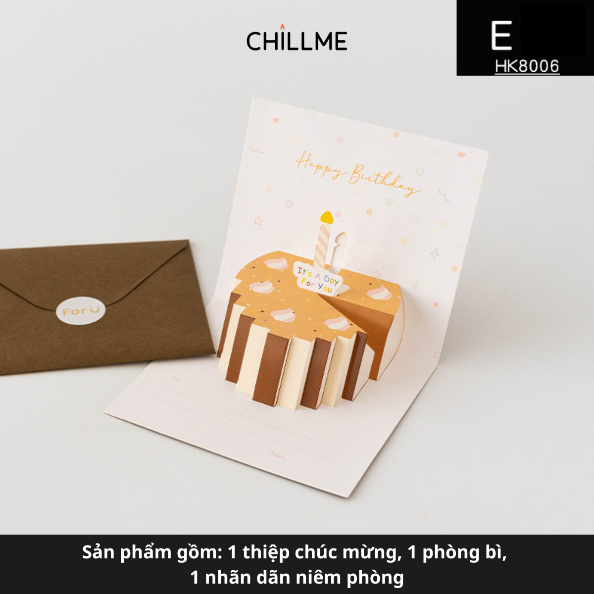  Thiệp 3d chúc mừng sinh nhật 3 chiều happy birthday quà tặng ý nghĩa cho người thân yêu kỷ niệm  - HK8006 