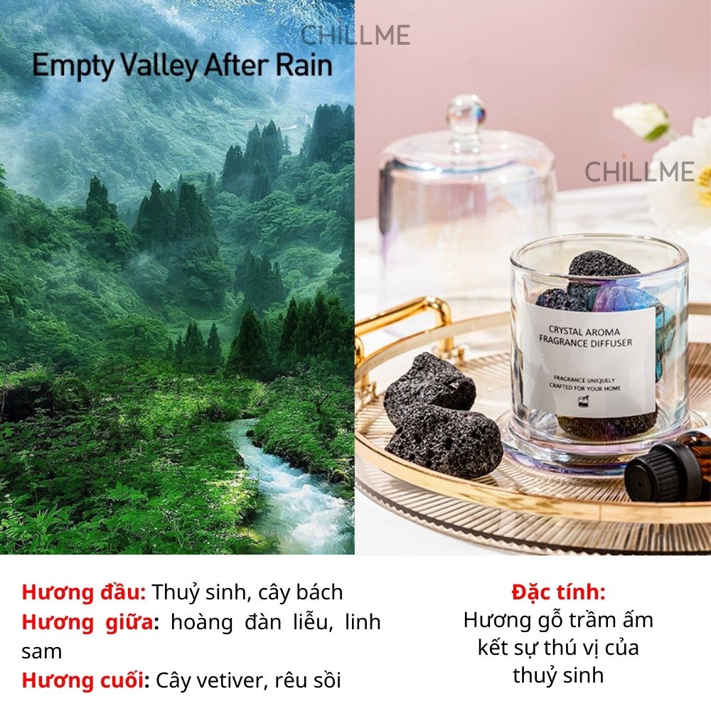  Bộ khuếch tán tinh dầu thơm phòng Chillme đá thạch anh làm quà tặng trang trí decor sang trọng 