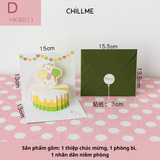 Thiệp 3d chúc mừng hình gấu 3 chiều dễ thương quà tặng ý nghĩa cho người thân ngày lễ kỷ niệm - HK8011