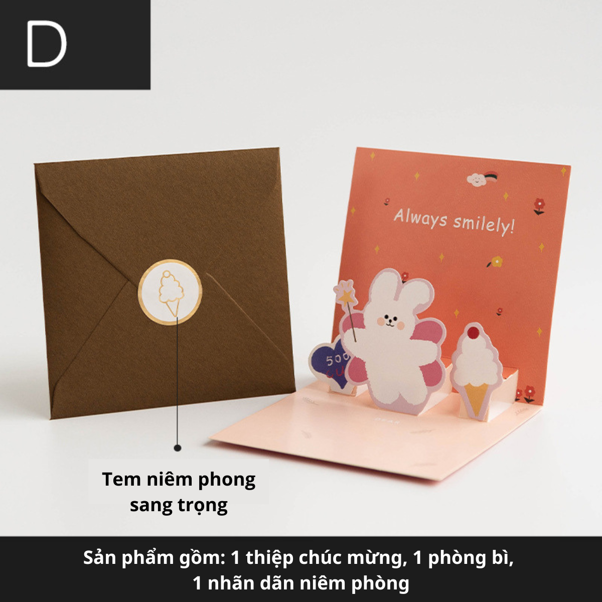 Thiệp chúc mừng 3d cao cấp giáng sinh sinh nhật lễ tình nhân nhiều mẫu đẹp hàn quốc