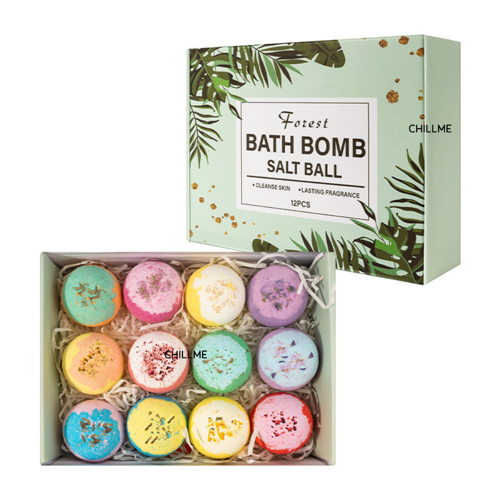 Set 12 viên sủi bồn tắm Bubble Bath bomb Forest Flowers dưỡng ẩm sáng da thư giãn