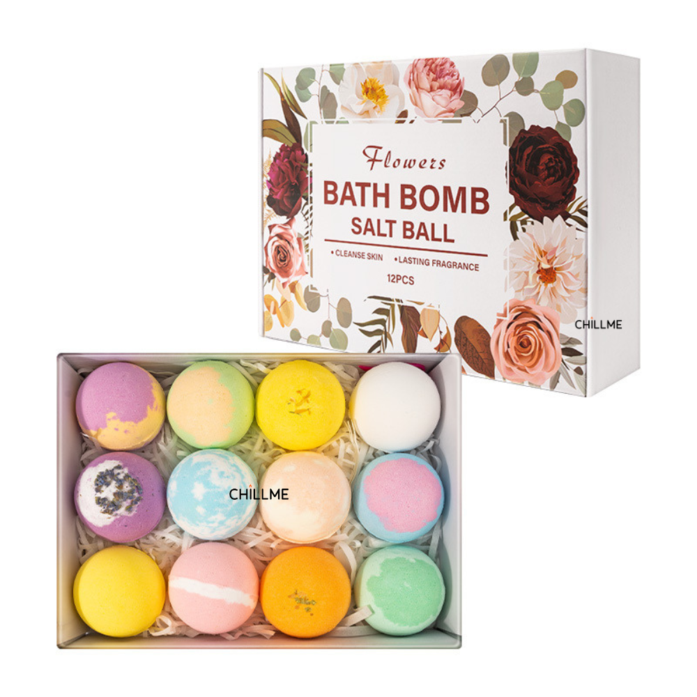 Set 12 viên sủi bồn tắm Bubble Bath bomb Forest Flowers dưỡng ẩm sáng da thư giãn