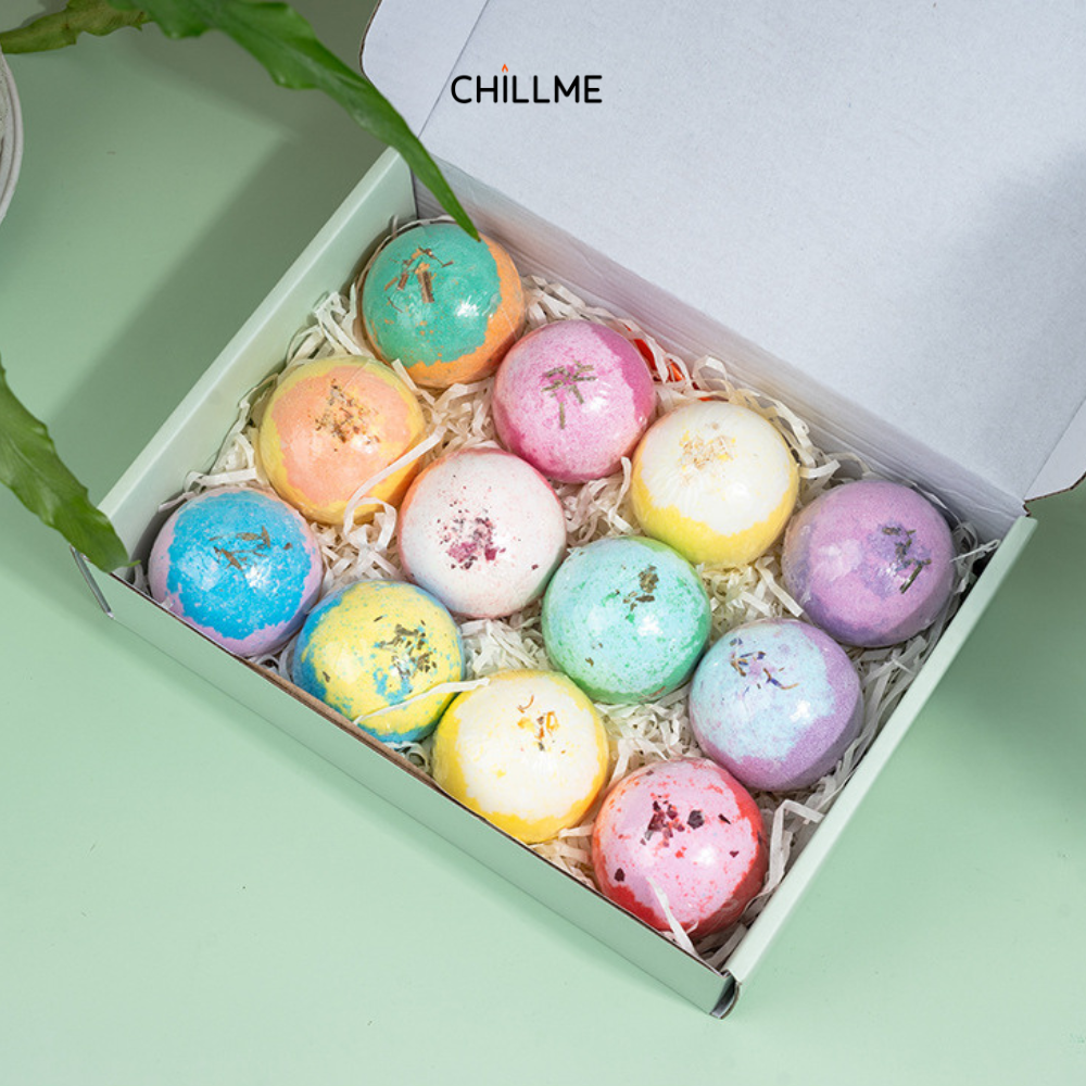 Set 12 viên sủi bồn tắm Bubble Bath bomb Forest Flowers dưỡng ẩm sáng da thư giãn