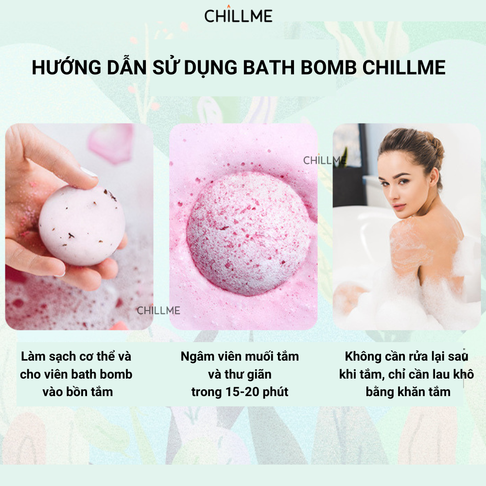 Set 12 viên sủi bồn tắm Bubble Bath bomb Forest Flowers dưỡng ẩm sáng da thư giãn