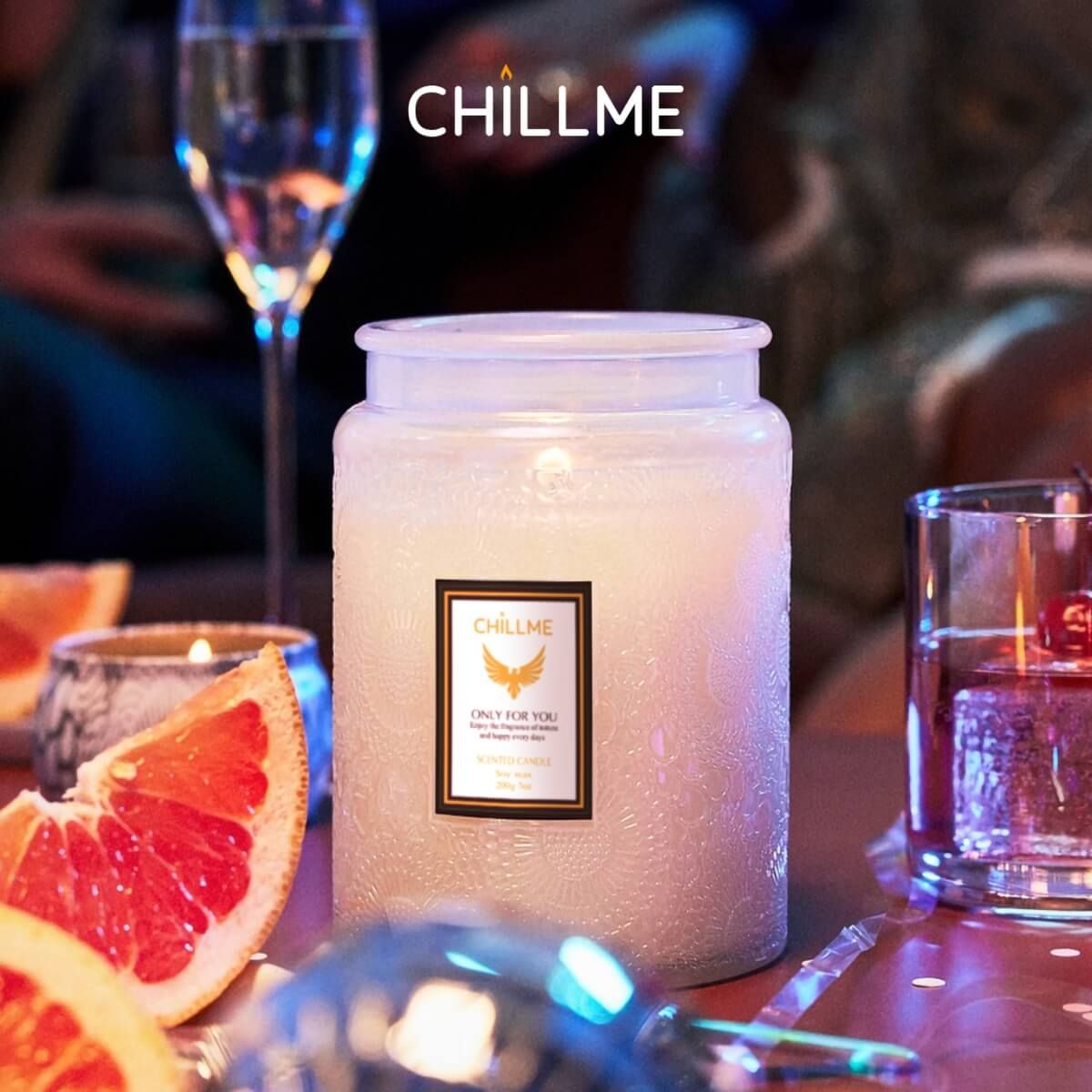 Nến thơm phòng tinh dầu chillme Luxury 400g organic không khói dễ ngủ trang trí - LXR