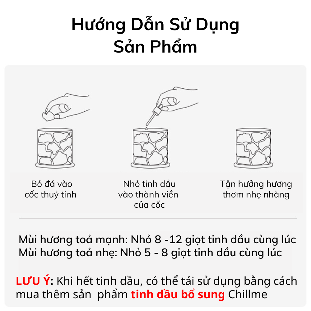 Bộ khuếch tán tinh dầu thơm phòng Chillme đá thạch anh làm quà tặng trang trí decor sang trọng
