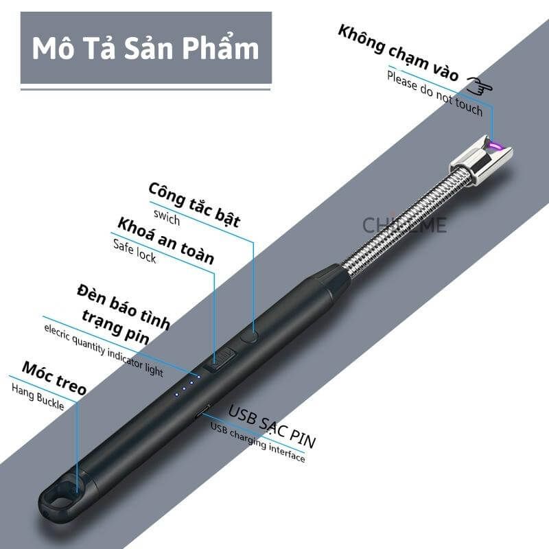 Bật lửa sạc usb Chillme