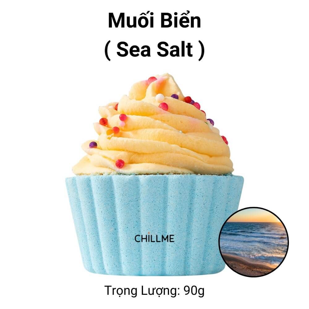 Viên sủi bồn tắm bathbomb Chillme dưỡng ẩm làn da thư giãn tạo màu hình bánh kem dễ thương