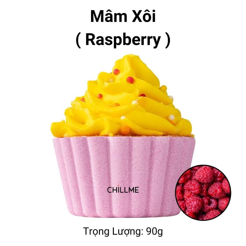Viên sủi bồn tắm bathbomb Chillme dưỡng ẩm làn da thư giãn tạo màu hình bánh kem dễ thương