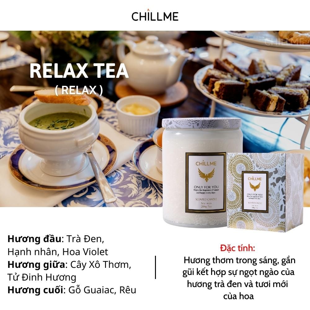 Nến thơm phòng tinh dầu chillme Luxury 400g organic không khói dễ ngủ trang trí - LXR