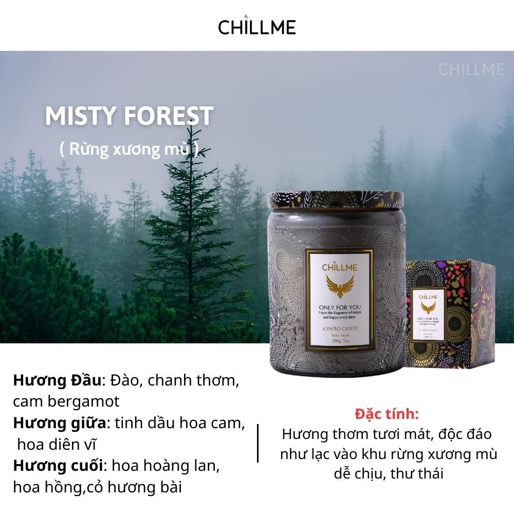 Nến thơm phòng tinh dầu chillme Luxury 400g organic không khói dễ ngủ trang trí - LXR