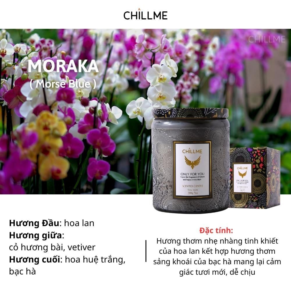 Nến thơm phòng tinh dầu chillme Luxury 400g organic không khói dễ ngủ trang trí - LXR
