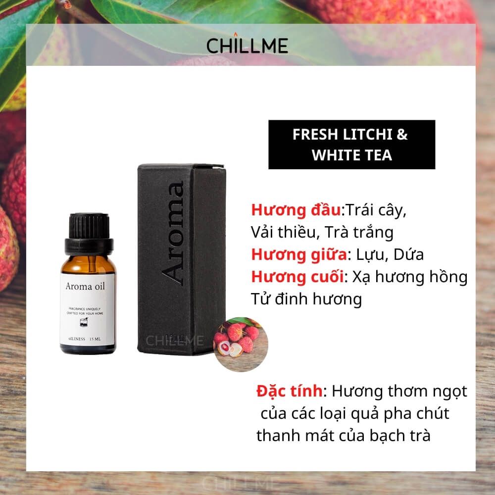Tinh dầu nguyên chất Chillme 15ml sử dụng cho máy xông khuyếch tán tinh dầu dễ chịu