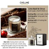  Nến thơm cao cấp sáp đậu nành chillme thiên nhiên khử mùi phòng trang trí sang trọng đẹp mắt TL 