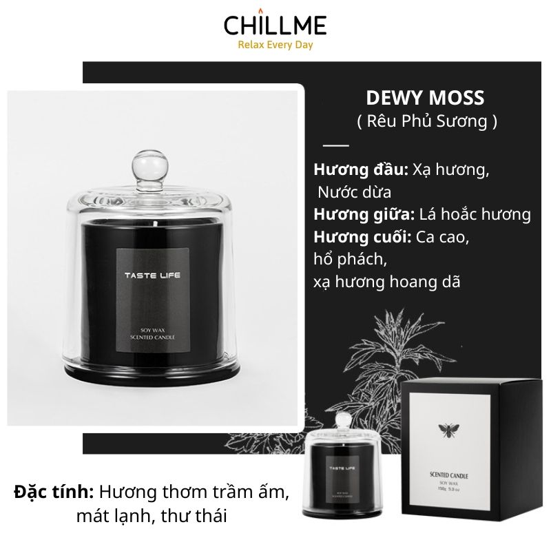  Nến thơm cao cấp sáp đậu nành chillme thiên nhiên khử mùi phòng trang trí sang trọng đẹp mắt TL 