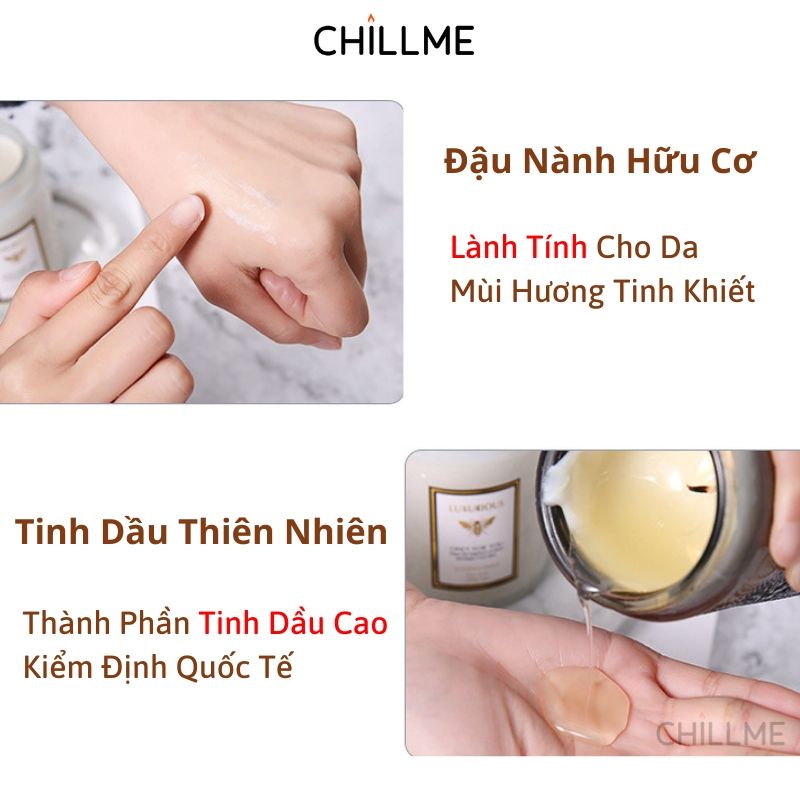  Nến thơm phòng tinh dầu chillme  Luxury 400g organic không khói dễ ngủ trang trí - LXR 