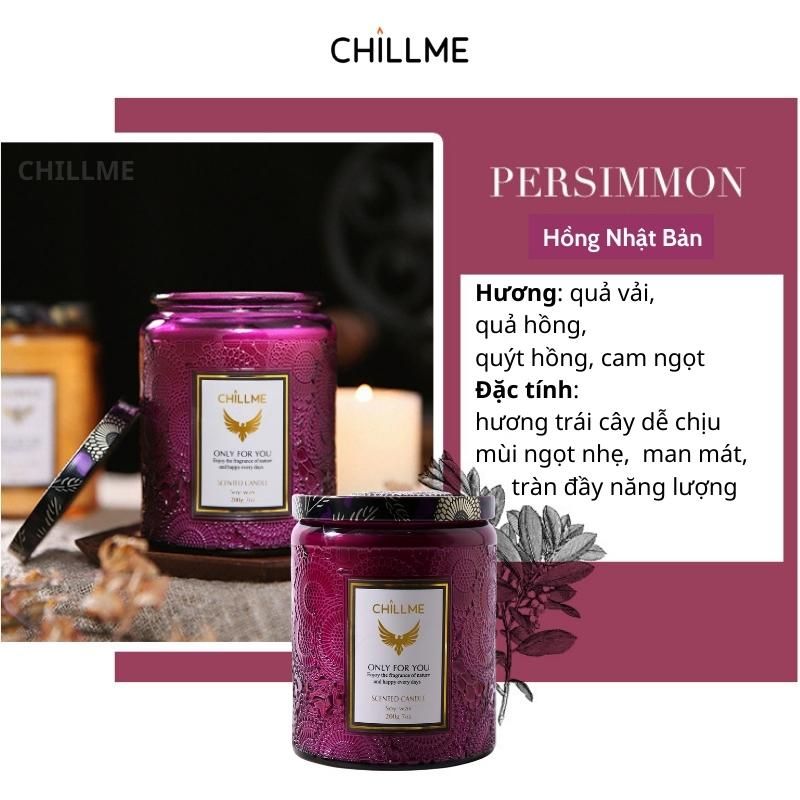  Nến thơm phòng tinh dầu chillme  Luxury 400g organic không khói dễ ngủ trang trí - LXR 