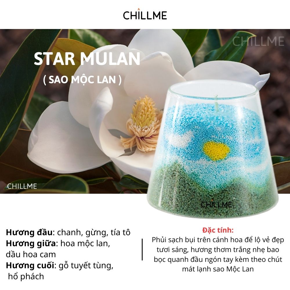Nến thơm tranh cát Chillme handmade DIY làm quà tặng sinh nhật khử mùi phòng
