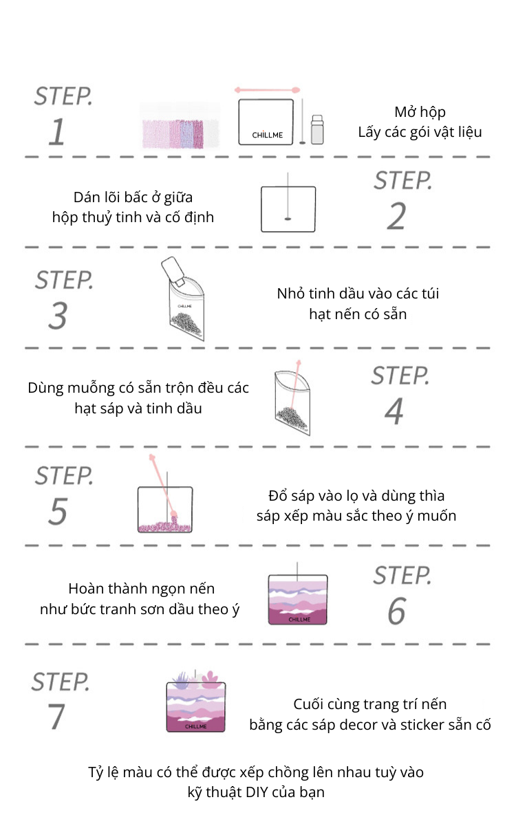 Nến cát thơm Chillme handmade diy quà tặng giáng sinh noel sinh nhật ý nghĩa khử mùi