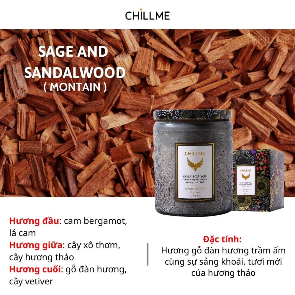 Nến thơm phòng tinh dầu chillme Luxury 400g organic không khói dễ ngủ trang trí - LXR
