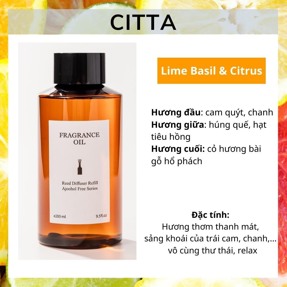  Tinh dầu nước hoa chai lớn 280ml bổ sung refill thay thế tán hương thơm phòng Chillme 