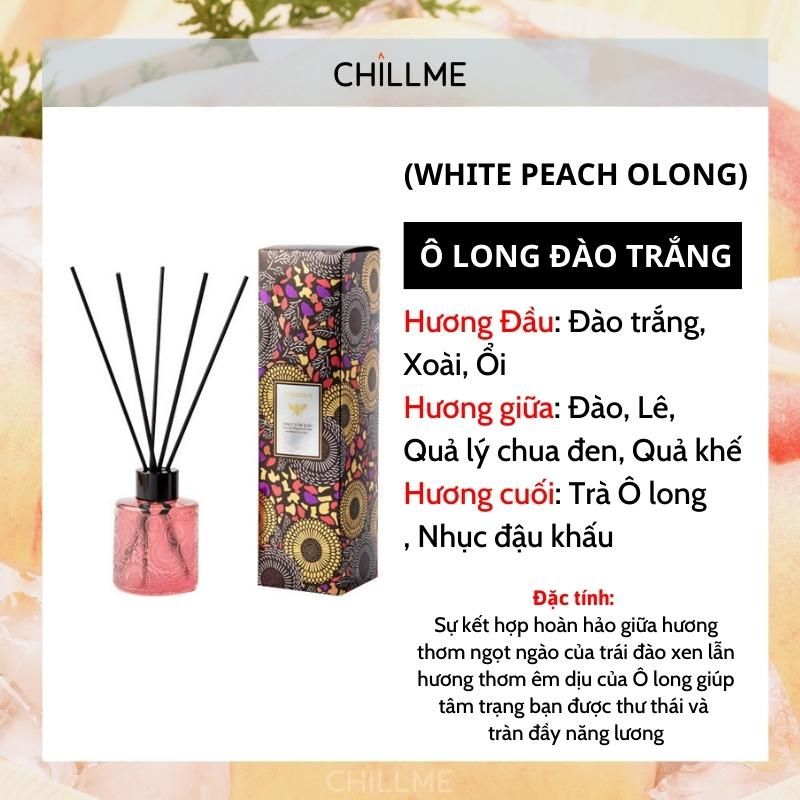  Tinh dầu thơm phòng khuyếch tán Chillme 100ml que gỗ khử mùi không khí thư giãn decor 