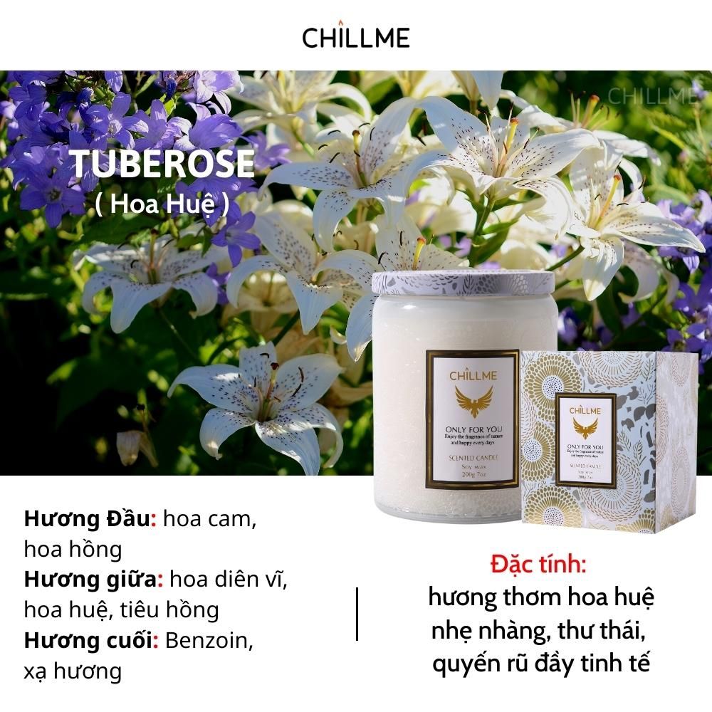 Nến thơm phòng tinh dầu chillme Luxury 400g organic không khói dễ ngủ trang trí - LXR