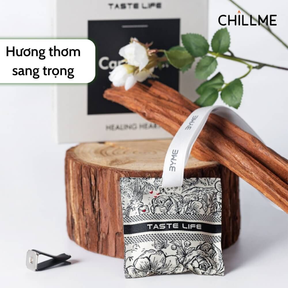 Túi thơm treo xe ô tô Chillme khử mùi hương nước hoa làm thơm phòng ngủ tủ quần áo 3 tầng hương