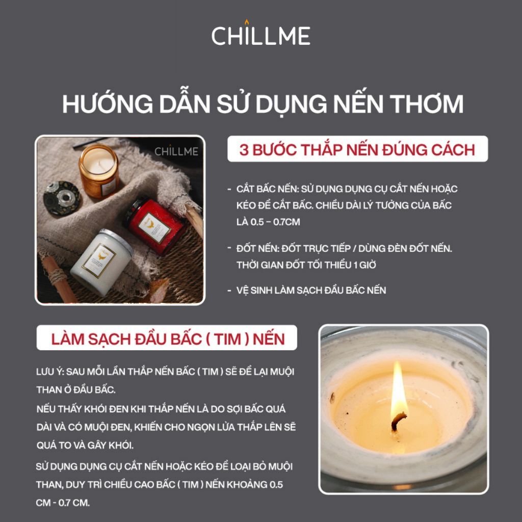  Set quà tặng nến thơm phòng Chillme sinh nhật bạn gái nữ người yêu ngày lễ tinh nhân đám cưới sang trọng 