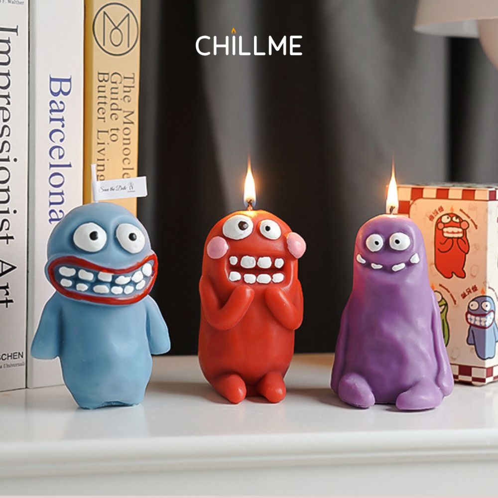  Nến Thơm phòng Mud Man Monster dễ thương cute Chillme làm quà tặng trang trí độc đáo 