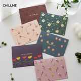  Thiệp chúc mừng hoạ tiết hoa văn Chillme chúc mừng sinh nhật, kỷ niệm, ngày lễ đơn giản cao cấp - HK036 