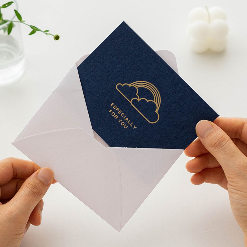 Thiệp hàn quốc cao cấp chúc mừng sinh nhật, người yêu, cảm ơn khách hàng hoạ tiết đơn giản tinh tế - HK031
