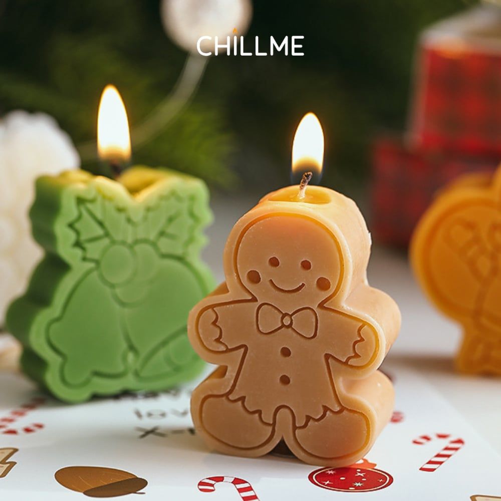 Set nến thơm làm quà tặng handmade decor Chillme dễ thương giáng sinh tuần lộc cây thông noel trang trí