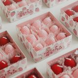 Set nến thơm tealight quả dâu tây Chillme phong cách Hàn Quốc dễ thương làm quà tặng sinh nhật decor trang trí