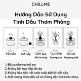  Tinh dầu thơm phòng khuyếch tán Chillme 100ml que gỗ khử mùi không khí thư giãn decor 