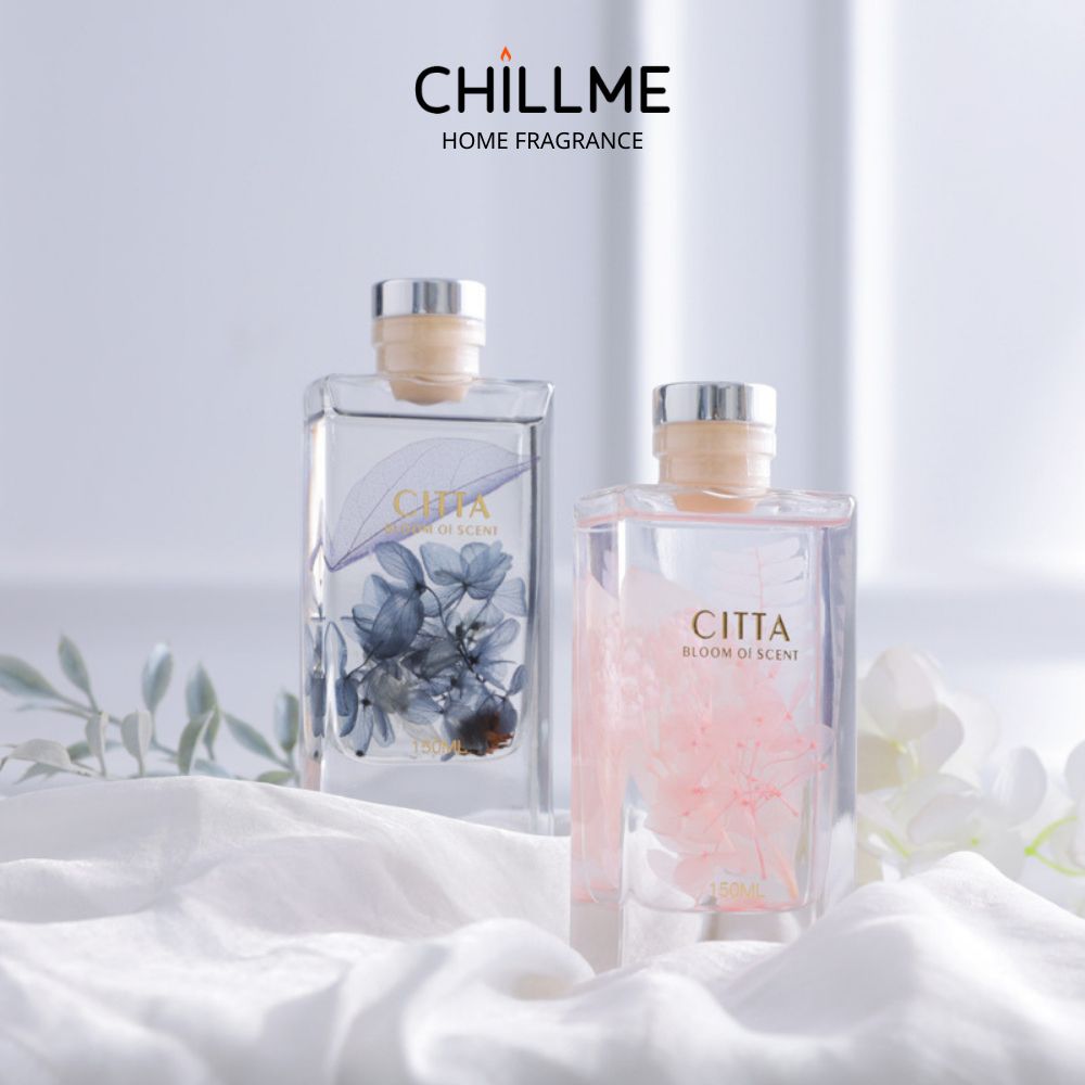  Tinh dầu thơm phòng tán hương Chillme hoa thơm khuếch tán sang trọng đuổi muỗi decor trang trí - TDCT04 