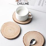  Đế lót ly nến thơm bằng gỗ chillme chất liệu tự nhiên phong cách vintage cao cấp 