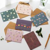 Thiệp chúc mừng hoạ tiết hoa văn Chillme chúc mừng sinh nhật, kỷ niệm, ngày lễ đơn giản cao cấp - HK036