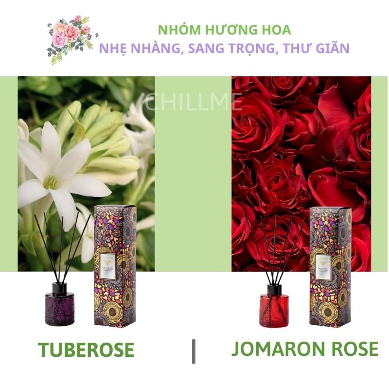 Tinh dầu thơm phòng khuyếch tán Chillme 100ml que gỗ khử mùi không khí thư giãn decor