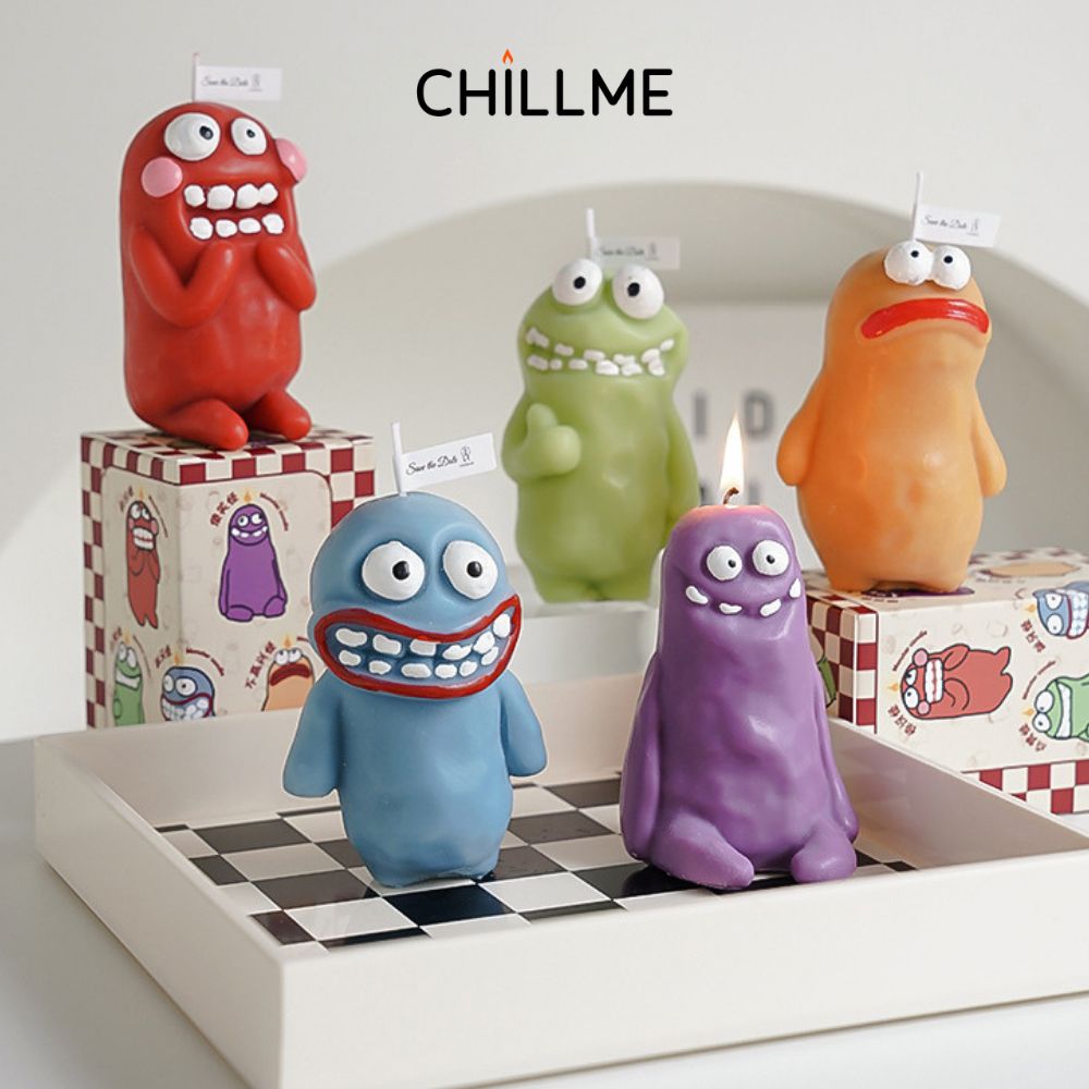  Nến Thơm phòng Mud Man Monster dễ thương cute Chillme làm quà tặng trang trí độc đáo 